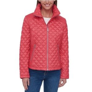 Marc New York Andrew Marc Quilted Pink Zip Front Jacket Size Small